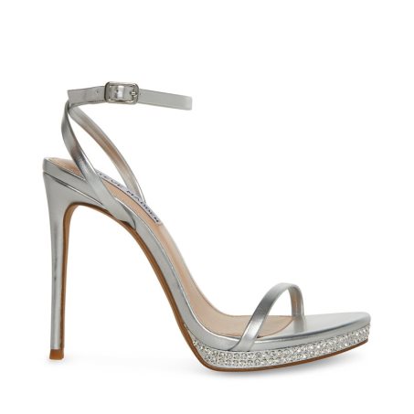 Silver Steve Madden Ari Women's Heels Sandals | PH 4803BSH